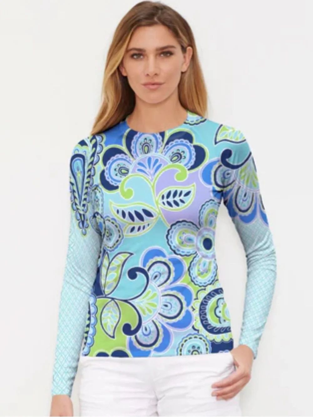 Sundance Whimsy Rose Pop Paisley Blue (13233) ~ Butterknit Long S